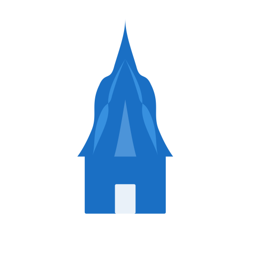 House with flame for roof